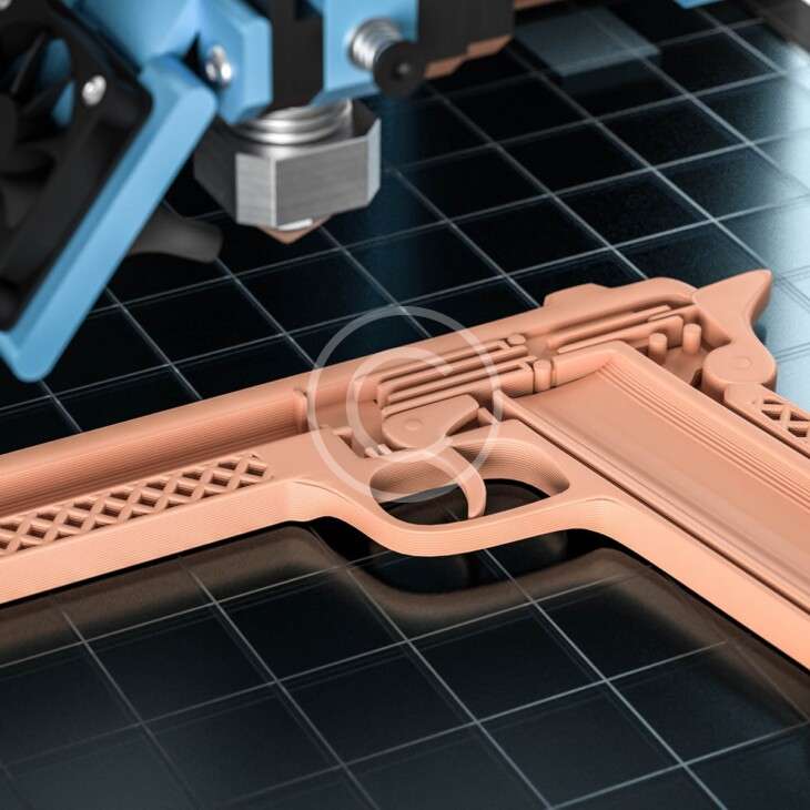 3D pistol mockup